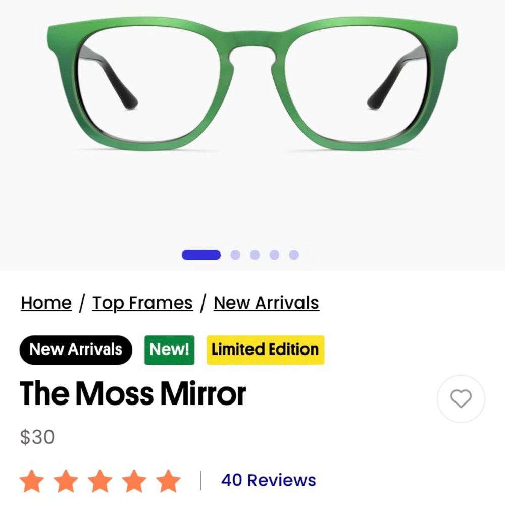Moss mirror green magnetic glasses toppers for Twain Pair Eyewear frames